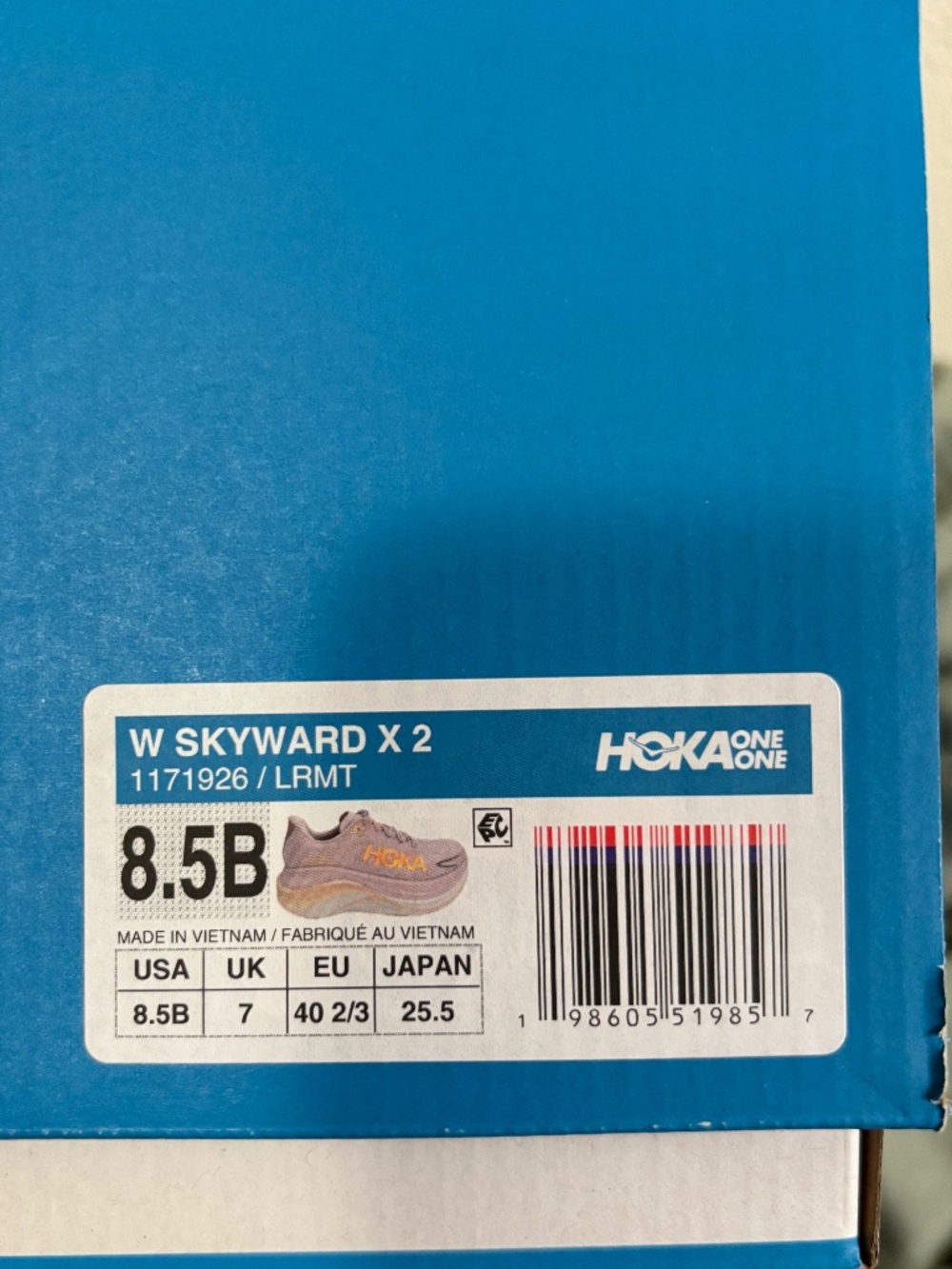 HOKA Skyward X 2 Women’s Running Shoes Size 8.5 Lilac Cream Tangerine Glow